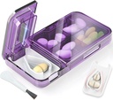 Pill Cutter Splitter para pequeñas o pequeñas píldoras. 2-en-1 Caja de Píldora de Píldora de Píldora de Píldora de Píldora de Píldora de Píldora de Píldora de Píldora de V.