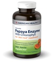 American Health Chewable Papaya Enzyme con clorophyll 600 Chwbls