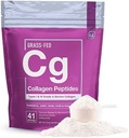 Elementos esenciales Péptidos de colágeno hidrolizado Polvo para Mujeres Hombres - Conjunto, Esquí, Pelo &amp; Nail Soporte - 15 Gramos de Tipo I &amp; III Grass-Fed Collagen - 30 Servimientos