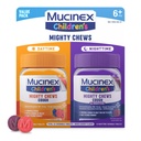 Mucinex Children's Mighty Chews Kids Cough Medicine Daytime And Nighttime Value Pack, Easy to Dose Cough Suppressant For Kids with Dextromethorphan, Mixed Berry Flavor, 32 Medicated Chewable Tablets
