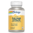 Solaray Calcium Magnesium Citrate 2:1 Ratio - Calcio Suplementos para Mujeres y Hombres w/Magnesium y Vitamina D 2 - Bone Health, Muscle y Nerve Support - Vegan, 60-Day Guarantee, 15 Serv, 90 VegCaps