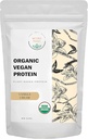 Pólvora de proteína orgánica vegana - Proteína basada en plantas, sabor de vainilla - no lácteos, lactosa libre, sin azúcar añadido, libre de gluten, soy libre, no GMO, cetogénica de color vegano - 1 lb, 16 onzas