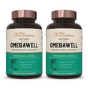 Live Conscious OmegaWell Fish Oil: Heart, Brain, and Joint Support ← 800 mg EPA 600 mg DHA - Enteric-Coated, Sustainably Sourced - Easy to Swallow 120 Count (2-Pack)