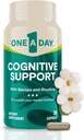 One A Day Cognitive Supplement – Brain Supplement to Support Cognitive Performance for Men and Women with Bacopa. También incluye Rhodiola, " Holy Basil, 30 cápsulas (Packaging May Vary)