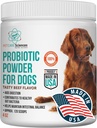 Aproximadamente 120 Servimientos de Pólvora Probiótica Perro - Probióticos y Enzimas Digestivos Suplemento y Apoyo Digestivo Perro - Hecho en EE.UU.