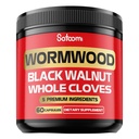 Satoomi 5 en 1 Wormwood Capsules Suplemento - Extracted from Black Walnut, Whole Cloves, Turmeric y Berberine HCl - Immune System &amp; Digestion Health - 60 Capsules