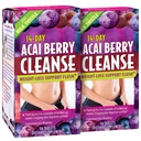 Nutrición aplicada 14 días Acai Berry Cleanse - 56 Tablets, Pack of 2 - Weight-Loss Support Flush + Milk Thistle - 56 Total Servings