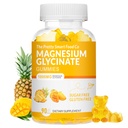 Magnesium Glycinate Gummies 1000mg - 90 Ct peru Magnesium Potassium Suplementos para la relajación, Stress Relief, con vitamina D, B6, CoQ10 para calma Mood &amp; Sleep Support - Mango Pineapple Gummies