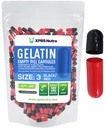 XPRS Nutra Size 3 Empty Capsules - 100 Conde Empty Gelatin Capsules - Pills DIY Capsule Filling - Pure Bovine Pill Gel Caps Fillable for Do-It-Yourself Vitamins and Supplements (Black/Red)