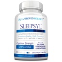 Ciencia aprobada Sleepsyl - Suplemento de sueño - Valerian Root, Lemon Balm, Melatonin, Chamomile, L-Ornithine - Vegan, 60 cápsulas
