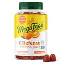 MegaFood C Defense Daily Immune Support Supplement - Chewable Vitamin C Gummies, Tangy Citrus Flavor, Hecho con comida real Como Orange &amp; Cranberry, Vegan, Gluten-Free - 70 vitaminas Gummy, 35 Serviciones
