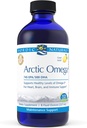 Naturales nórdicos Pro Ártico Omega Pez líquido-pescado Aceite, 745 mg EPA, 500 mg DHA, ayuda a mantener los niveles de Omega-3 saludables para el corazón, cerebro y soporte inmunológico, sabor limón, 8 oz