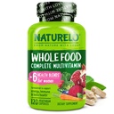 NATURELO Multivitamina Alimentaria Integral para Mujeres - con Vitaminas, Minerales, " Extractos Orgánicos - Suplemento para la Energía y la Salud del Corazón - No GMO - 120 cápsulas Veganas