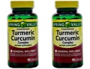 Curia de Turmeric Complejo de Turmeric Curcumin Suplemento dietético cápsulas, 500 mg, 90 cuentan, 2 pk