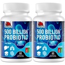Probióticos para Hombres, 500 millones de millones CFU &amp; 12 hombres Probiótico para Salud Digestiva + 4 fibra orgánica prebiótica, para Digestivo, Gut, Salud Inmune, Bloating, Gas, Energy Support, Estante de Estante - 120 cápsulas