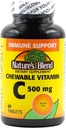 Vitamina C. Gran degustación de vitamina esencial de azúcar baja, no promueve la caries dental. 500mg, 60 Tabletas.