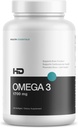 HD MUSCLE HealthHD Omega-3 Fish Oil TENER 1700mg Ultra High Potency Omega-3 Triglyceride TEN DHA &amp; EPA TENIDA Heart Health Support TEN 60 Servings / 120 Softgels