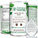Natural Nutra Grass Fed Vanilla Enséñame The Whey Protein Source Powder Enhance Digestion, Mejorar el Fluido del Cuerpo, Ayudar a la Salud del Hueso y la Inmunidad del Boo, Gluten Free, Sugar-Free, Non-GMO, 13.3oz