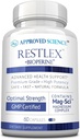Ciencia aprobada Restlex - 420 mg Magnesium Glycinate Blend, L-theanine 200 mg - 60 cápsulas