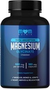 Magnesio Glycinate - 500 mg Triple Acolchado Absorción Magnesio - Corazón, Huesos, Juntas Soporte - Calma &amp; Relax- 180 cápsulas
