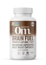 OM MUSHROOM SUPERFOOD Brain Fuel Mushroom Powder Capsules Superfood Suplemento, 90 Cuenta, 30 días, Lion's Mane, Reishi Blend Plus Folate, Claridad Mental, Mushroom Suplemento