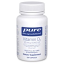 Encapsulaciones puras Vitamina D3 125 mcg (5.000 UI) - Suplemento de Bono de Apoyo, Conjunto, Breast, Corazón, Colón y Salud Inmune* - con Vitamina D - 120 cápsulas