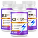 ZELSO (3 Pack) K3 Mineral Weight Pills for Women and Men, K3 Mineral Pills - K3 Salt Mineral, Vitamina + K3 Capsules Suplemento para Keto Weight Pérdida - 3 Months Supply