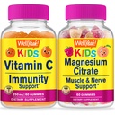 BuenoSí Vitamina C Niños + Citrato de Magnesio Niños, Gummies Bundle - Gran Tasting, Suplemento de Vitamina, Gluten Gratis, GMO Gratis, Chewable Gummy