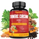 Cápsulas de Extracto de Turmérica - 90 Condes 3 Mes de Suministro - Ashwagandha Blended, Moringa, Ginger &amp; Más - Inmunity, Joint, Digestive & Wellness Support