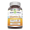 Fórmulas asombrosas Vitamina D3 (Cholecalciferol) Suplemento TEN 5000 UI por Servir Silencio 360 Softgels ← Non-GMO TEN Gluten-Free TEN Made in USA