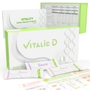 Vitalic D, 3-Day Cleanse Program " Gut Health Support ⋅ Plant-Based Detox Powder Drink for Digestive Reset, Light Feeling " Daily Wellness ← Apple Flavor