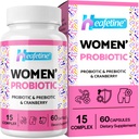 Probióticos vaginales para mujeres, 300 millones de millones de UF Probióticos para mujeres, 15-en-1 Mujeres Probióticos " Prebióticos, para Vaginal, Urinary Tract, PH Balance, Immune, Digestivo " Gut, Bloating Health, 60 caps