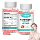 2 Pack Glutathione Collagen Gummies, Collagen Gummies with Vitamin C, Suplemento de Glutathione para Mujeres, Peluquerías Nails Muscle & Conjunto, Anti-Aging, Vegan, Sugar Free, Strawberry Flavor, 120 Condes