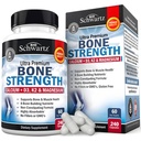 BioSchwartz Bone Strength Supplement - Gentle Non-Constipating Bone Health Supplement for Women &amp; Men with 9-in-1 Complex with Calcium Magnesium Zinc D3 K2 &amp; More - 3rd Party Tested - 2 Months