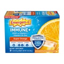 Emergen-C Immune+ Triple Action Immune Support Powder, BetaVia (R), 1000mg Vitamina C, B Vitaminas, Vitamina D y Antioxidantes, Super Orange, Volver a Esenciales Escolares – 30 Cuenta