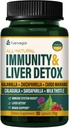 Jamaican Sarsaparilla Root Immunity & Liver Detox Cleanse Capsules, Skin Health &amp; Immune Support Suplemento con Kalawalla Milk Thistle. Zarzaparrilla y Cardo Mariano para el Higado Graso. 90 Caps