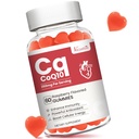 Alta Absorción CoQ10 Gummies 250 mg, Plus Omega-3, Vitamina B3 para Energía Celular, Cerebro & Antioxidante, 5X mejor absorción Coenzima Q10 Suplemento, Raspberry Flavored - 60 Cts