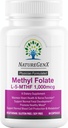 Suplemento MTHRF de metalfolato - 1000 mcg Vitamina Bioactiva B9 (5-MTHF) - Apoyos Embarazo y Salud Fetal - 60 cápsulas - Gluten-Free
