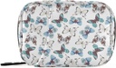 Naanle Blue Butterfly 7 Day Pill Case Travel Organizer with Zipper Bag - Portable Weekly Case - Compact Size for Vitamin Supplement Holder