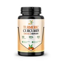 Curcumina Turmérica con Ginger, BioPerine Black Pepper, 95% Curcuminoides, Junta Natural " Apoyo Inflamatorio Saludable, Suplemento Tumérico Antioxidante, 60 cápsulas vegetarianas, hecha en EE.UU., por SMS