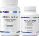 Tesseract Medical Research TetraCumin SR Joint Support Supplement &amp; AnaQuell QR, Stress Relief &amp; Mood Support Supplement
