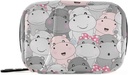 Pill Box Hippo Cartón de 7 Días Pill Funda de Organizador de Pill con cremallera Portable de vitamina semanal suplemento de la bolsa de bolsa