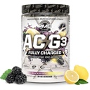PMD Sports ACG3 Fully Charged - Electrifying Pre Workout Powder - High Energy &amp; Pump Pre Workout para Hombres y Mujeres para Maximizar Focus, Endurance & Performance - BlackBerry Lemonade (30-60 Servings)