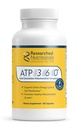 Nutricionales investigados ATP 360 - Suplementos mitocondriales para apoyar el ciclo energético entero Membranes Celulares - Suplementos ATP de investigación clínica, CoQ10 de alta dosis, ácido R-Lipoico & PQQ, 90 cápsulas