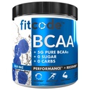 Fitcode Ultra Premium BCAAs with 5G of Pure BCAAs with Proven 2:1 Protio of Amino Acids to Help Post Workout Recovery, Lean Muscle Growth, Endurance, 30 Servings (Blue Raz)