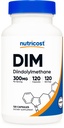Nutricost DIM (Diindolylmethane) Plus BioPerine 300mg, 120 cápsulas vegetarianas - hasta 4 meses de suministro, Max Strength DIM Suplemento