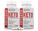 (2 Pack) Ketosyn Keto ACV Pills 1275MG Keto Support Blend Capsule Alternative to Keto ACV Gummies Formulado con Apple Cider Vinegar Extra Virgin Olive Oil Powder Green Tea Leaf 120 Capsules