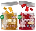 L-Tyrosine Gummies + Ashwagandha Gummies - L Tyrosine Supplement and Ashwagandha Supplements Bundle - Ashwaganda, L-Tyrosine for Kids &amp; Adults - 60 Ashwa Gummies, 60 L-Tyrosine Focus Gummies