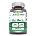 Fórmulas increíbles Melatonin 10 Mg Suplemento TENIDO Tablets ← No-GMO TENIDO Gluten-Free TEN Made in USA (1 Pack TEN 120 Conde)