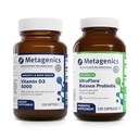 Metagenics Bundle - D3 5000 &amp; UltraFlora Balance - 120 Softgels de D3 5000 para Immune Support, Bone Health & Heart Health - 120 Capsules of UltraFlora Balance for Digestive Health
